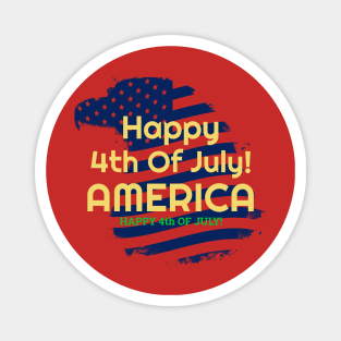 happy 4th of July America Magnet